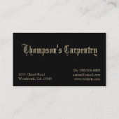 Carrier Woodwork Business Card Visitenkarte (Rückseite)