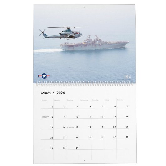 CARRIERS! - Luftfahrtunternehmen der US-Marine Kalender (Mär 2026)