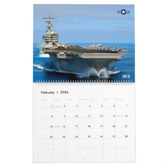 CARRIERS! - Luftfahrtunternehmen der US-Marine Kalender (Feb 2026)