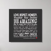 Carrie's Inspiration Dance Quotes 12x12 Leinwand (Vorderseite)