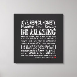 Carrie's Inspiration Dance Quotes 12x12 Leinwand