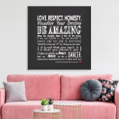 Carrie's Inspiration Dance Quotes 24x24 Leinwand (Insitu (Wohnzimmer))