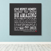 Carrie's Inspiration Dance Quotes 24x24 Leinwand (Insitu (Holzboden))