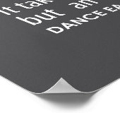 Carrie's Wall of Inspirational Dance Quotes- Grey Poster (Ecke)