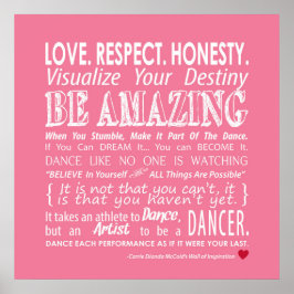 Carrie's Wall of Inspirational Dance Quotes - Rosa Poster