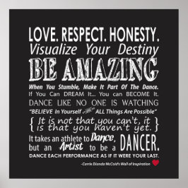 Carrie's Wall of Inspirational Dance Quotes - Schw Poster