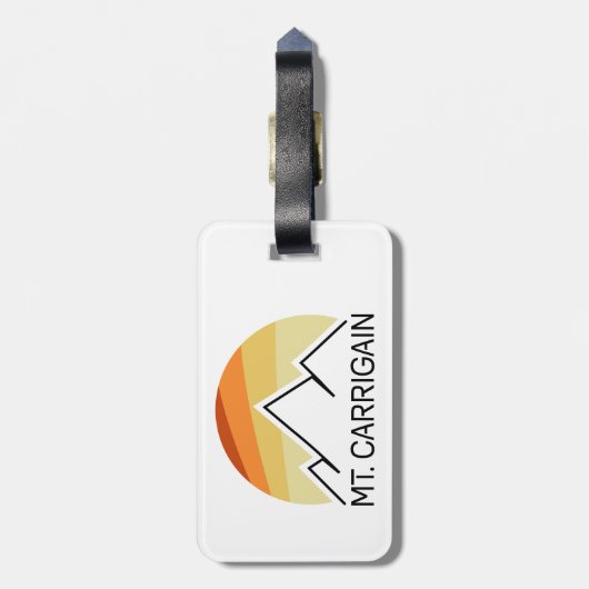 Carrigain New Hampshire Retro Gepäckanhänger (Rückseite vertikal)