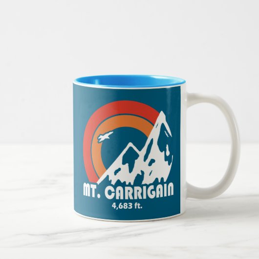 Carrigain New Hampshire Sun Eagle Zweifarbige Tasse (Rechts)