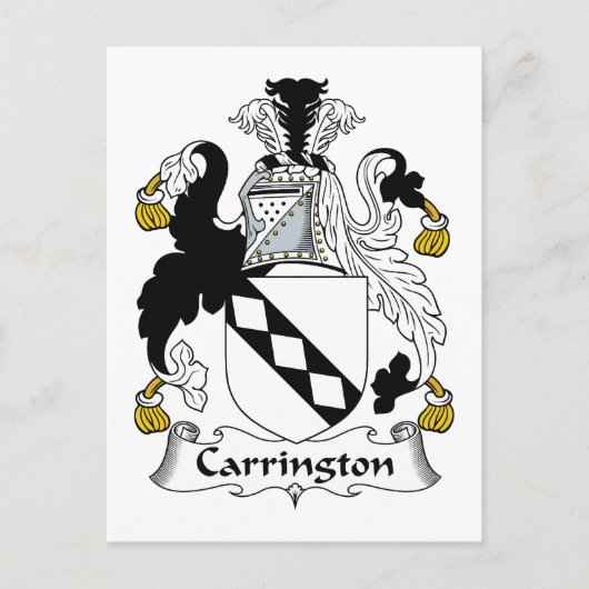 Carrington-Familienwappen Postkarte (Vorderseite)