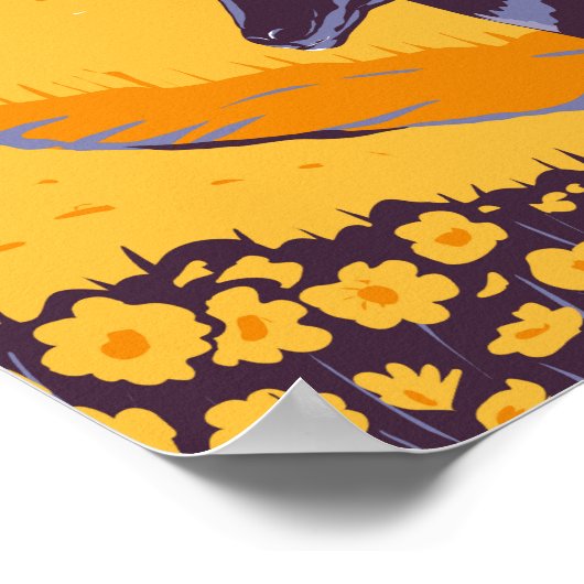 Carrizo Schlichtes Nationaldenkmal Vintages Califo Poster (Ecke)