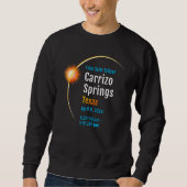 Carrizo Springs Texas Tx Total Solar Eclipse 2024 Sweatshirt (Vorderseite)