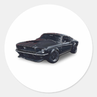 Carro Auto negro cool car Runder Aufkleber