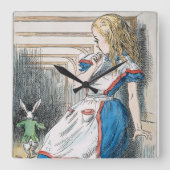 Carroll: Alice, 1865 Quadratische Wanduhr (Vorderseite)