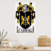 Carroll Coat of Arms Canvas Print Poster (Küche)