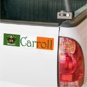 Carroll Coat of Arms Flag Autoaufkleber (Auf Lkw)