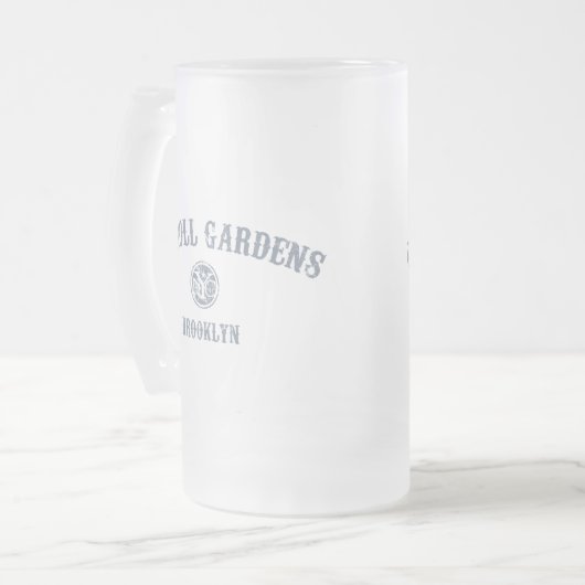 Carroll-Gärten Mattglas Bierglas (Vorderseite Links)