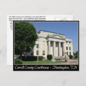 Carroll Landkreis Courthouse - Huntingdon, TN Postkarte (Vorne/Hinten)