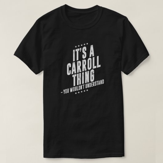 Carroll lustige Nachname T-Shirt (Design vorne)