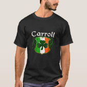 Carroll Surname Irish Nachname Kleeblatt Wappen Ir T-Shirt (Vorderseite)