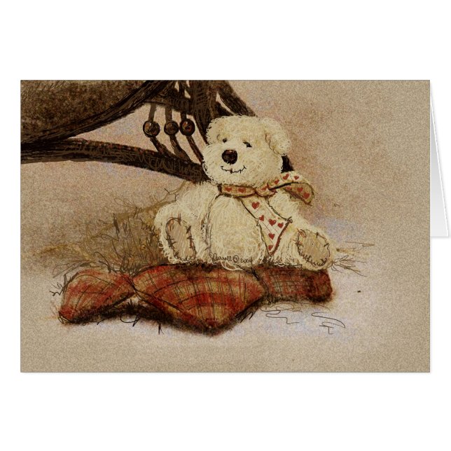Carroll Teddy Bear Card (Vorderseite (Horizontal))