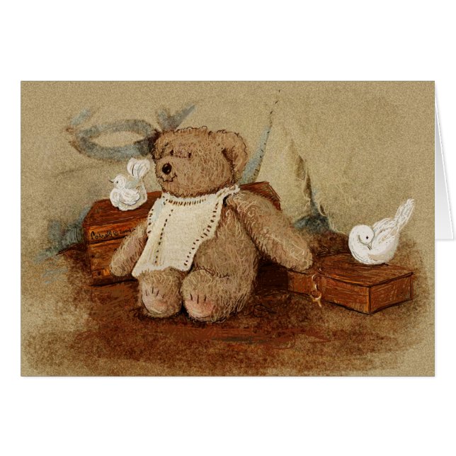 Carroll Teddy Bear Card (Vorderseite (Horizontal))