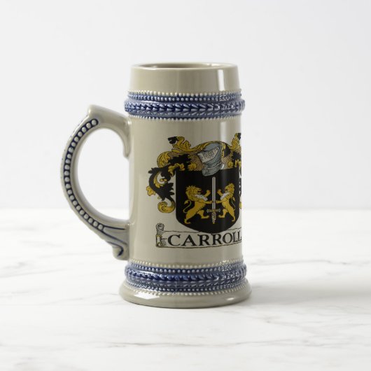 Carroll-Wappen Stein Bierglas (Links)