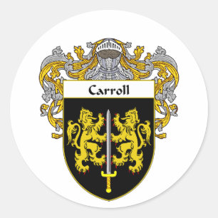 Carroll-Wappen (überzogen) Runder Aufkleber