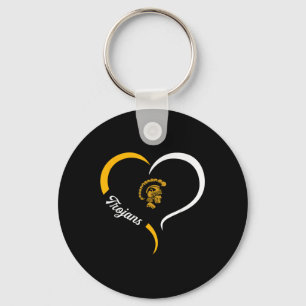 Carrollton Trojans Logo Halbherz Slogan Hs Schlüsselanhänger