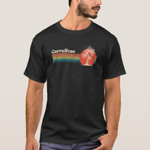 Carrollton Vintag Sunset 80er Palm Trees Retro Vac T-Shirt