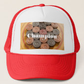 Carrom Board Champion Image Printed Winner Cap Truckerkappe (Vorderseite)