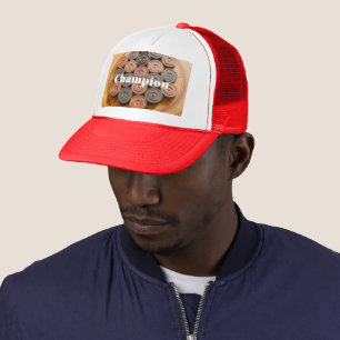Carrom Board Champion Image Printed Winner Cap Truckerkappe