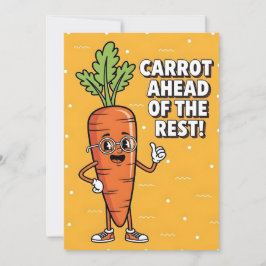 Carrot Ahead of the Rest veggie lover healthy food Dankeskarte