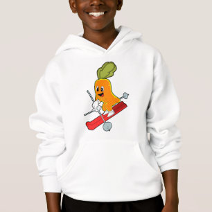 Carrot als Skifahrer mit Ski Hoodie