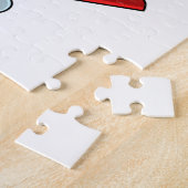 Carrot als Skifahrer mit Ski Puzzle (Seite)