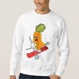 Carrot als Skifahrer mit Ski Sweatshirt