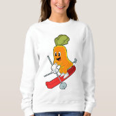 Carrot als Skifahrer mit Ski Sweatshirt (Vorderseite)