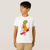 Carrot als Skifahrer mit Ski T-Shirt (Vorne ganz)