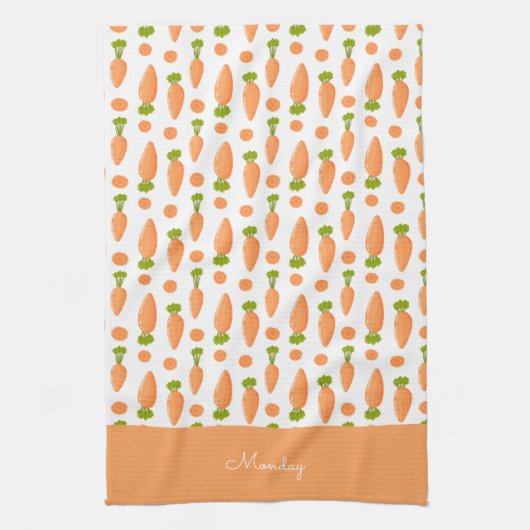 Carrot and slice pattern geschirrtuch (Vertikal)