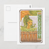 Carrot Art nouveau Fairy Portrait Kunst, Dichtung Postkarte (Vorne/Hinten)