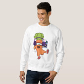 Carrot bei Musik mit Headphone Sweatshirt (Vorne ganz)