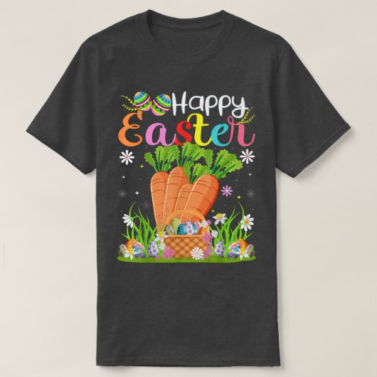 Carrot Bunny Egg Jagd Funny Carrot Happy Oster T-Shirt (Design vorne)
