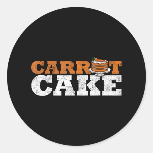 Carrot Cake Bake Passion Kuchen Baker Karottenkuch Runder Aufkleber (Vorderseite)