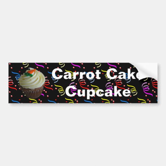 Carrot Cake Cupcake mit Confetti Autoaufkleber (Vorne)