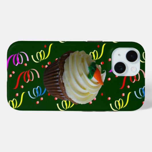 Carrot Cake Cupcake mit Confetti Case-Mate iPhone Hülle (Rückseite (Horizontal))