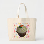 Carrot Cake Cupcake mit Confetti Jumbo Stoffbeutel (Vorne)
