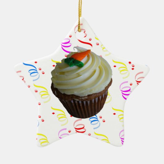 Carrot Cake Cupcake mit Confetti Keramikornament (Vorne)