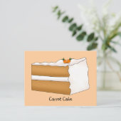 Carrot Cake Recipe Card Postkarte (Stehend Vorderseite)