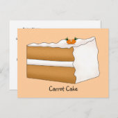 Carrot Cake Recipe Card Postkarte (Vorne/Hinten)