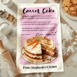 Carrot Cake Rezept Personalisiert Geschirrtuch<br><div class="desc">Feiern Sie die Süße des Backens mit diesem personalisierten Carrot Cake Rezept Küchentuch. Mit einem köstlichen Karottenkuchenrezept und einem einladenden Design macht dieses Handtuch eine charmante Ergänzung zu jeder Küche. Passen Sie Ihren Namen oder eine spezielle Nachricht an,  damit Sie sich für Backliebhaber und Karottenkuchenliebhaber begeistern können.</div>