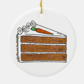 Carrot Cake Slice Creme Zuckerguss Bäckerei Keramik Ornament (Hinten)